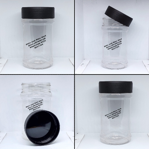 1000ML PET JAR BLACK CAP