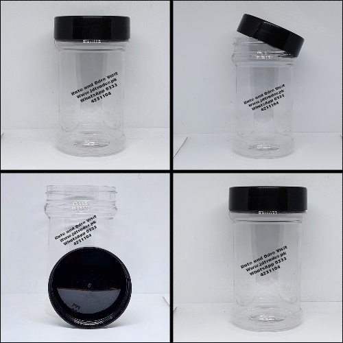500ML PET JAR BLACK CAP
