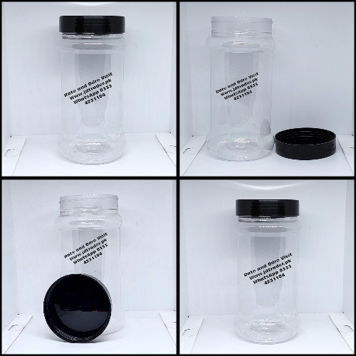 1000ML PET JAR BLACK CAP