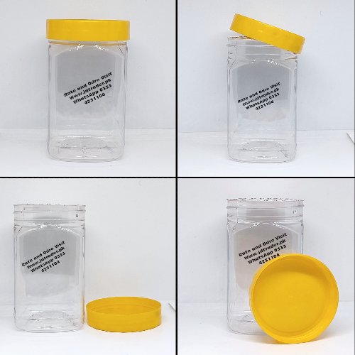 250ML PET JAR YELLOW CAP PLASTIC