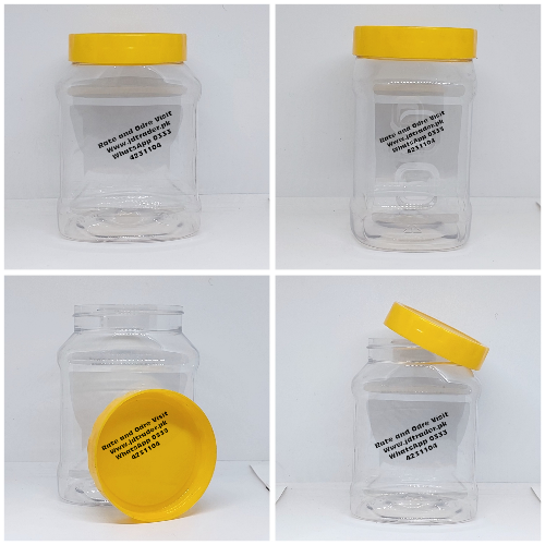 500GM PET JAR YELLOW CAP PLASTIC