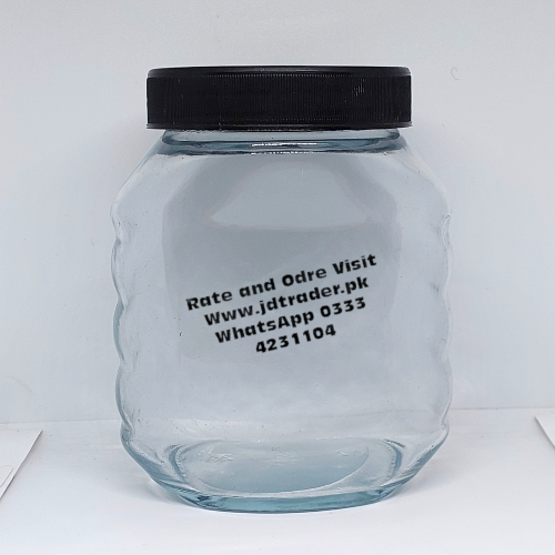 1000GM GLASS JAR BLACK CAP