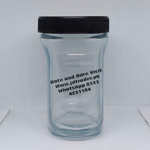 1000GM GLASS JAR BLACK CAP