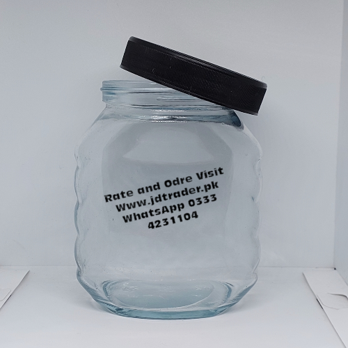1000GM GLASS JAR BLACK CAP