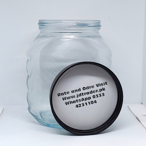 1000GM GLASS JAR BLACK CAP