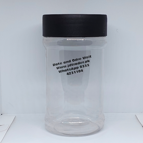 1000ML PET JAR BLACK CAP