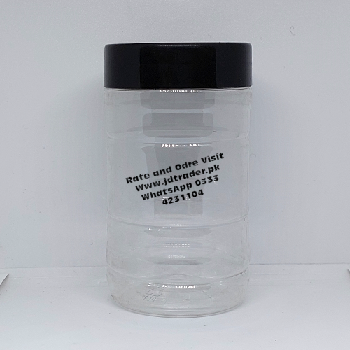 500ML PET JAR BLACK CAP