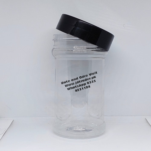 500ML PET JAR BLACK CAP