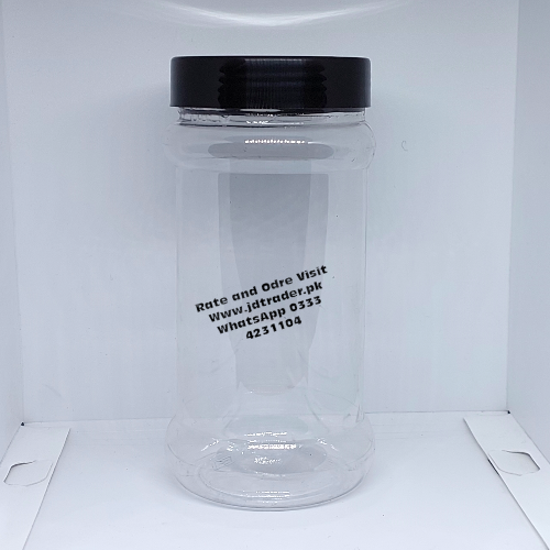1000ML PET JAR BLACK CAP