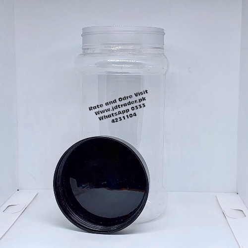 1000ML PET JAR BLACK CAP