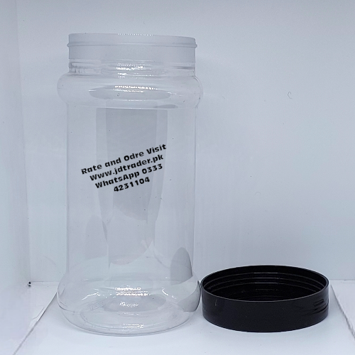 1000ML PET JAR BLACK CAP