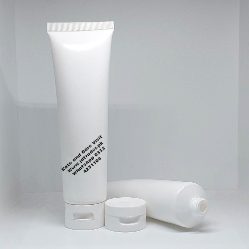 100GM TUBE MILKY WITH WHITE FLIP CAP
