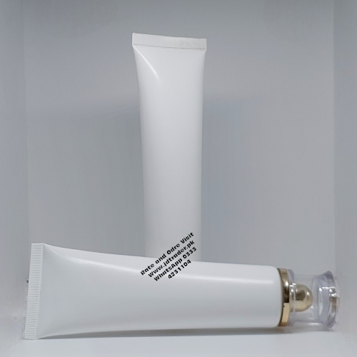 100GM WHITE TUBE WITH GOLDEN FANCY CAP