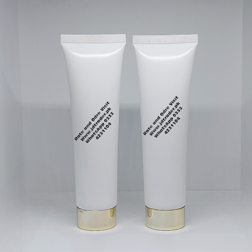 100ML WHITE TUBE WITH GOLDEN CAP
