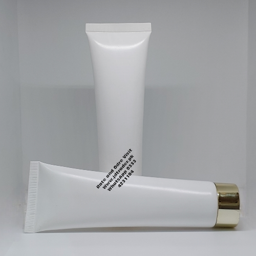 100ML WHITE TUBE WITH GOLDEN CAP