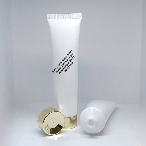 100ML WHITE TUBE WITH GOLDEN CAP