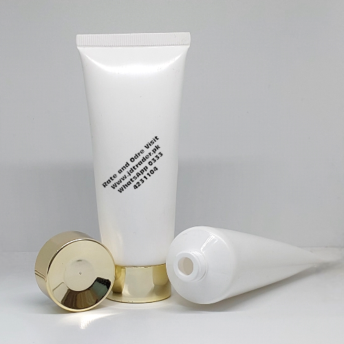 60ML WHITE TUBE WITH GOLDEN CAP