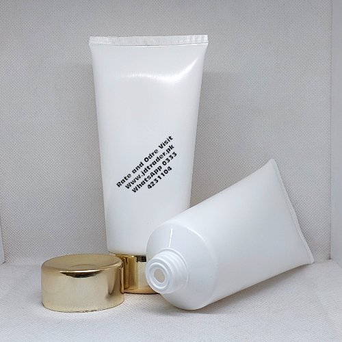 150ML WHITE TUBE WITH GOLDEN CAP
