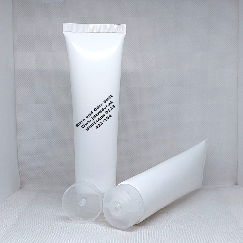 100ML WHITE TUBE WITH NATURAL FLIP CAP
