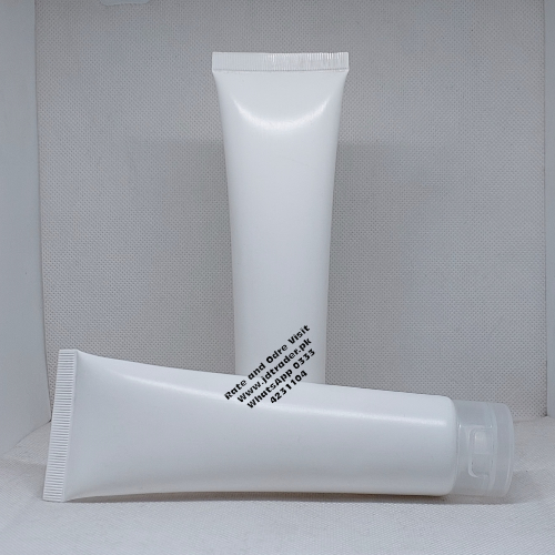 100ML WHITE TUBE WITH NATURAL FLIP CAP
