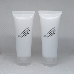 60ML WHITE TUBE WITH NATURAL FLIP CAP