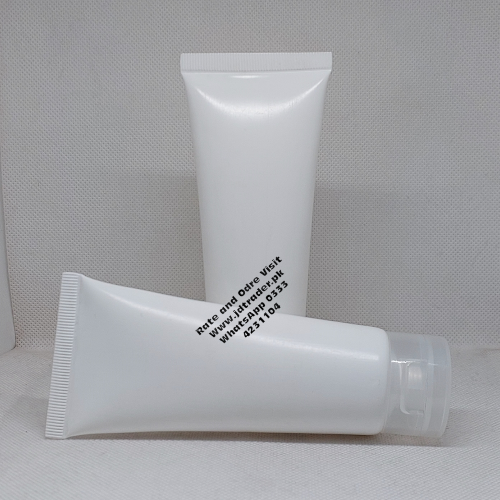 60ML WHITE TUBE WITH NATURAL FLIP CAP