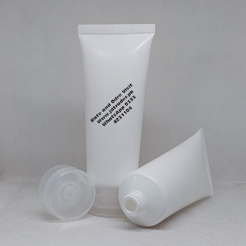 60ML WHITE TUBE WITH NATURAL FLIP CAP