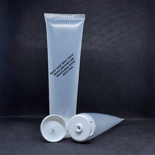 100ML NATURAL TUBE WITH WHITE FLIP CAP