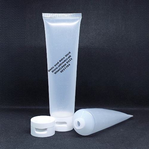100ML NATURAL TUBE WITH WHITE FLIP CAP