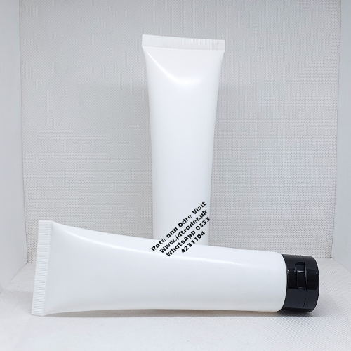 100ML WHITE TUBE WITH BLACK FLIP CAP