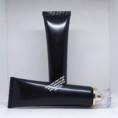 100ML BLACK TUBE WITH GOLDEN FANCY CAP