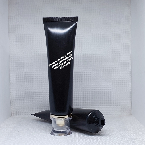 100ML BLACK TUBE WITH GOLDEN FANCY CAP