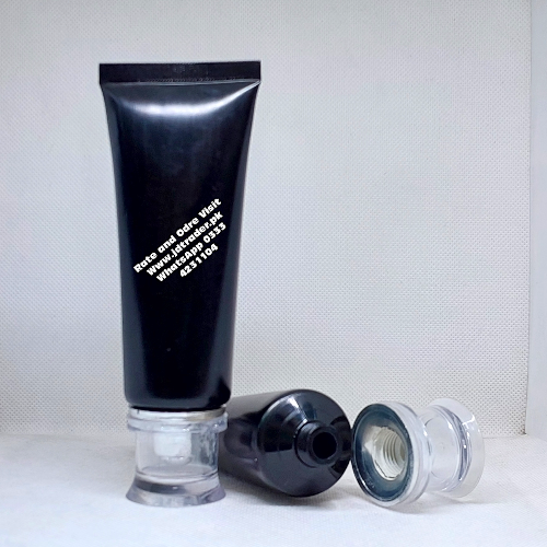 60ML BLACK TUBE WITH SILVER FANCY CAP