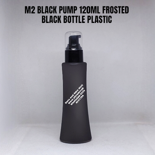 M2 BLACK PUMP 120ML FROSTED BLACK PLASTIC BOTTLE