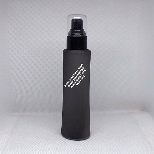 M2 BLACK PUMP 120ML FROSTED BLACK PLASTIC BOTTLE