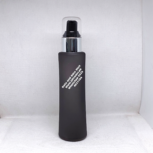 M1 SILVER BLACK PUMP 120ML FROSTED BLACK PLASTIC BOTTLE