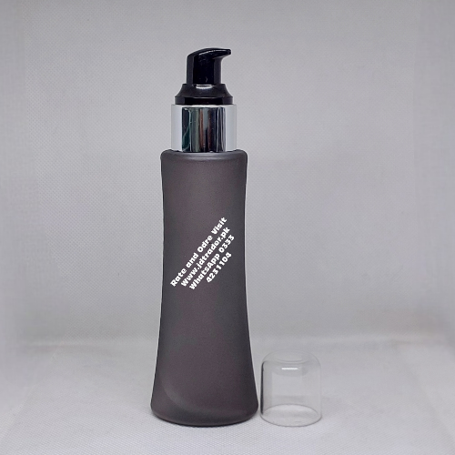M1 SILVER BLACK PUMP 120ML FROSTED BLACK PLASTIC BOTTLE