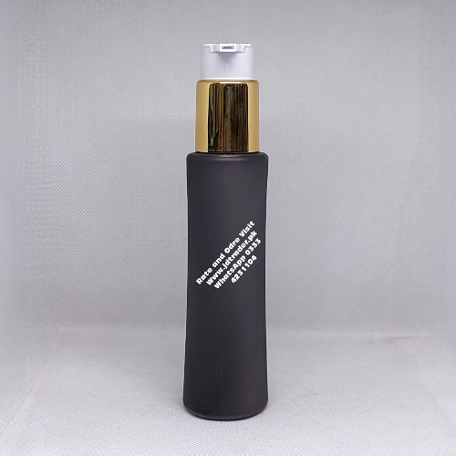 M5 GOLDEN WHITE PUMP 120ML BLACK FROSTED PLASTIC BOTTLE