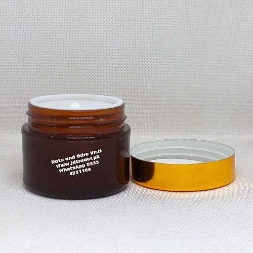 50GM GOLDEN CAP CRYSTAL JD AMBER JAR