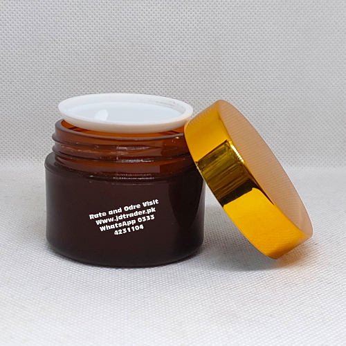 50GM GOLDEN CAP CRYSTAL JD AMBER JAR