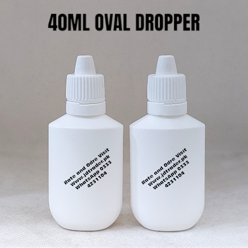 40ML MILKY OVAL DROPPER