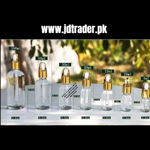 15ML NATURAL GLASS SERUM BOTTLE WITH GOLDEN PRINCE CAP
