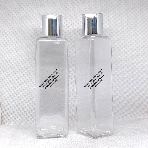 200ML NATURAL OIL SHAMPOO LOTION BOTTLE PLASTIC WITH SILVER PRESS CAP