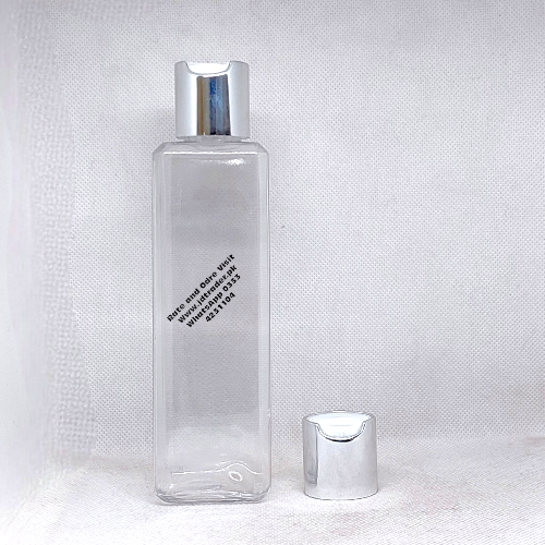 200ML NATURAL OIL SHAMPOO LOTION BOTTLE PLASTIC WITH SILVER PRESS CAP