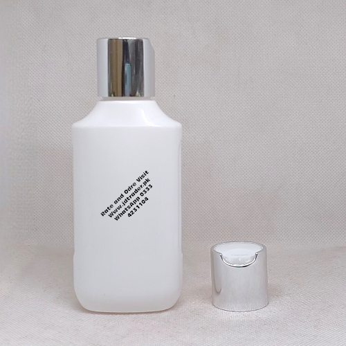 120ML PP RANDOM MILKY BOTTLE WITH SILVER PRESS CAP