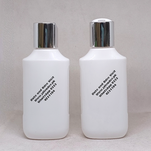 120ML PP RANDOM MILKY BOTTLE WITH SILVER PRESS CAP