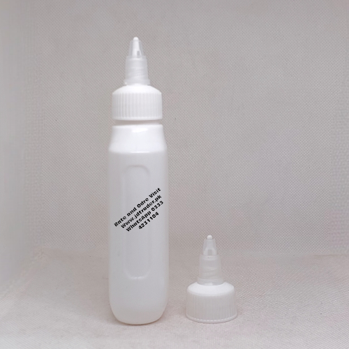 120ML PP RANDOM MILKY BOTTLE WITH WHITE NOZZLE CAP