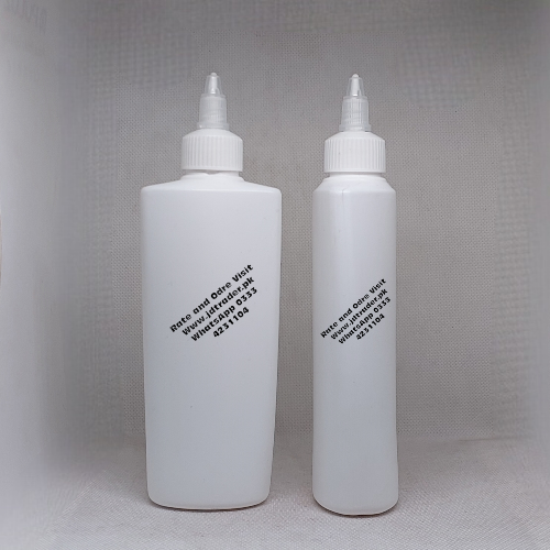 200ML MILKY BOTTLE WITH WHITE NOZZLE CAP
