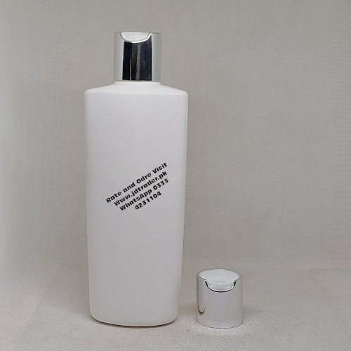 200ML MILKY BOTTLE WITH SILVER PRESS CAP