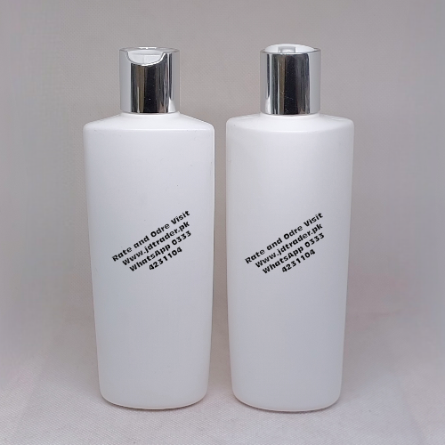 200ML MILKY BOTTLE WITH SILVER PRESS CAP